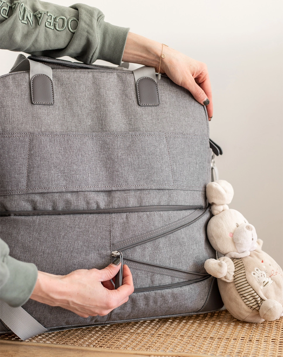 Reise-Wickeltasche AMSTERDAM II (63x22x36) in grey melange