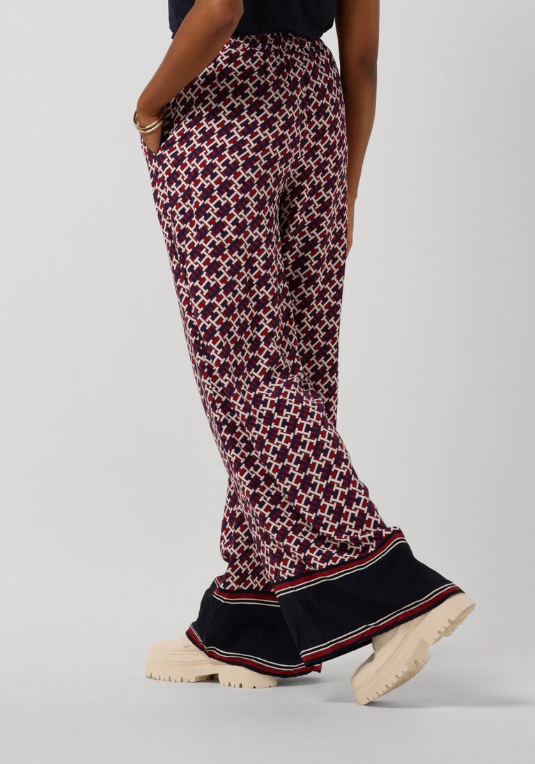 TOMMY HILFIGER rode tommy hilfiger wijde broek monogram pull on pant
