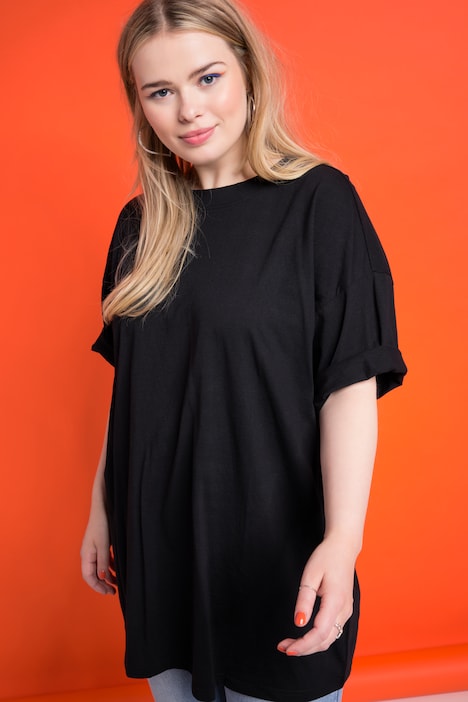 Oversize-Shirt, Rückenprint, Rundhals, Halbarm