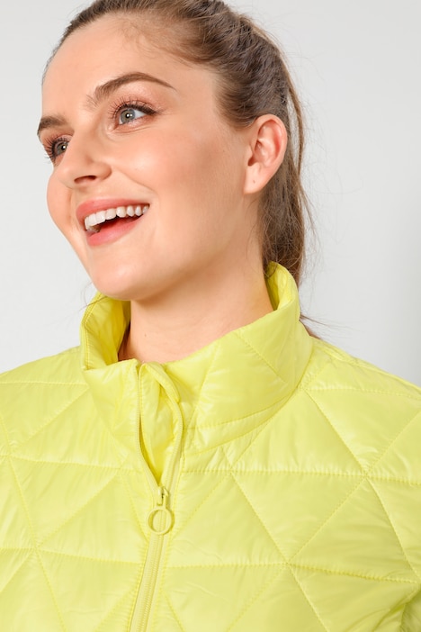 Steppjacke, Classic Fit, Rhombenstepp, Stehkragen, Langarm