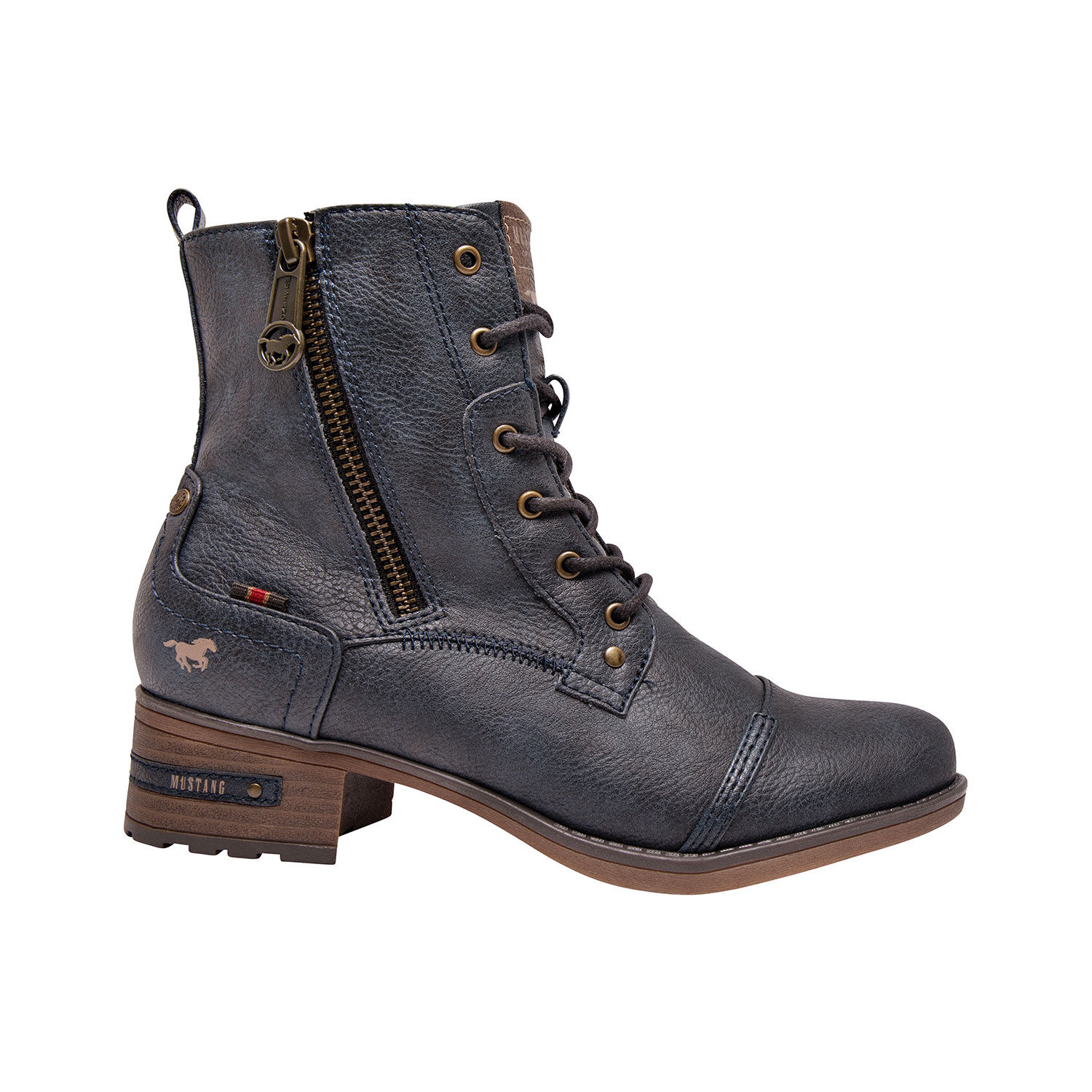 Mustang Schnürstiefelette aus pflegeleichtem Softmaterial