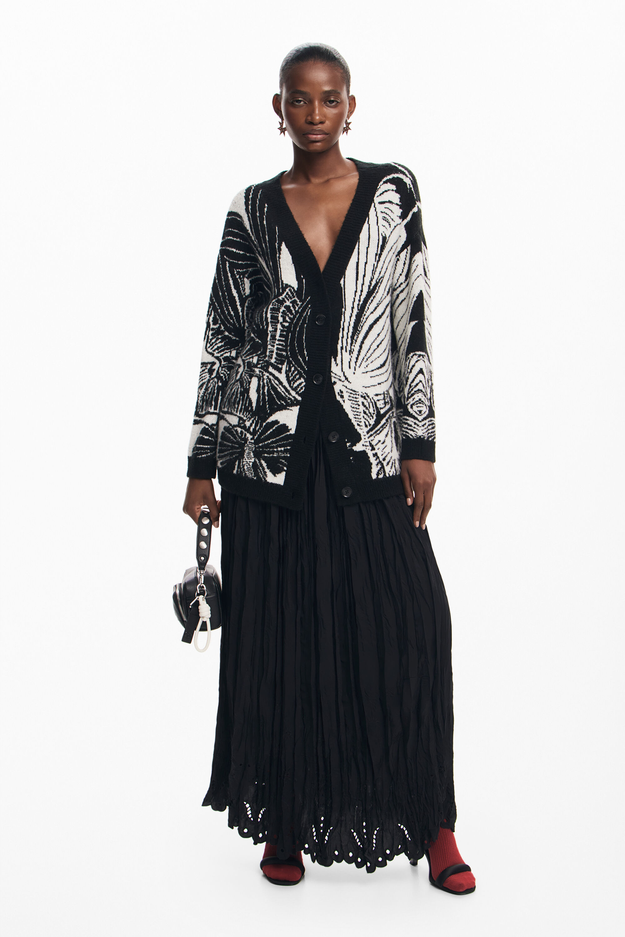 Cardigan estampado