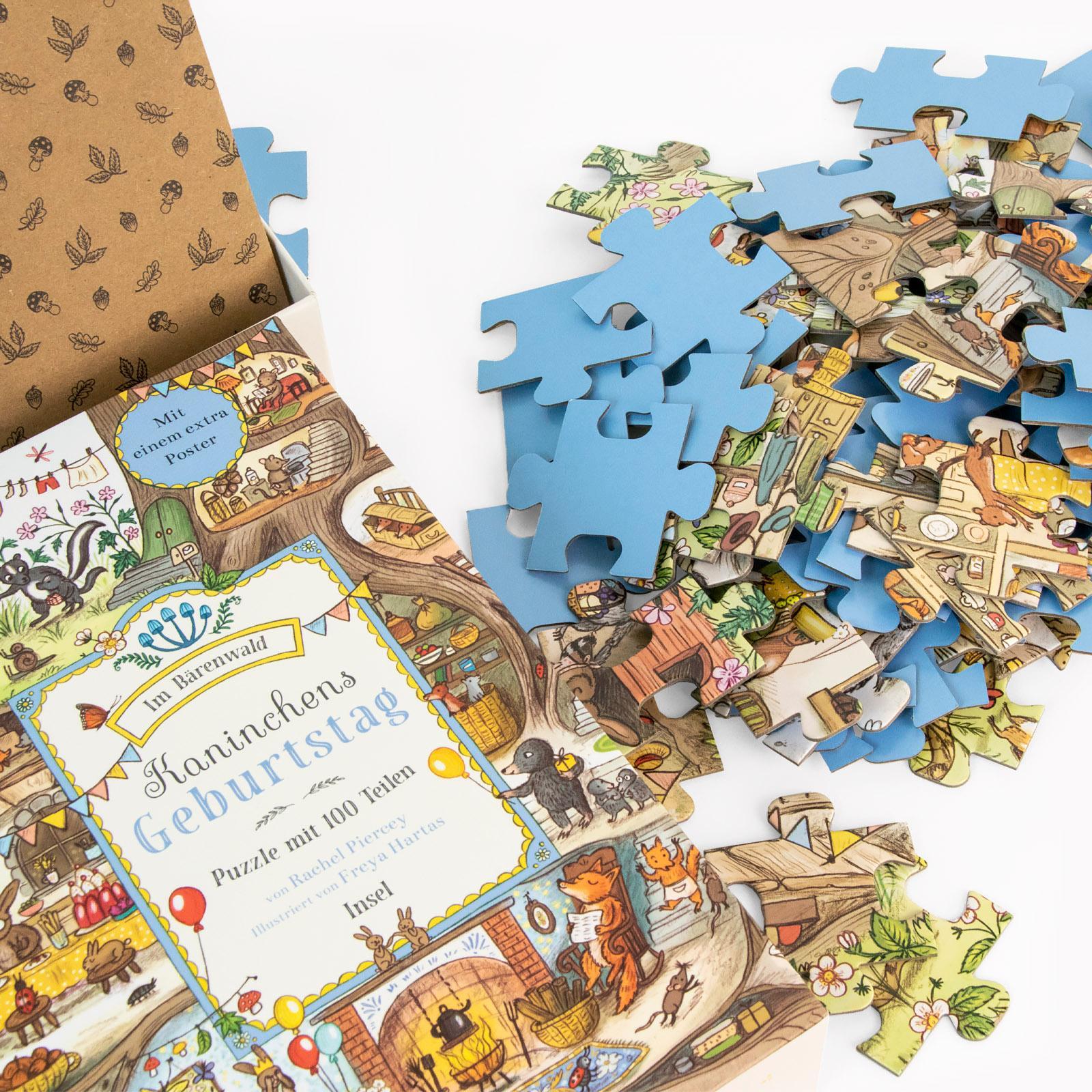 Im Bärenwald. Kaninchens Geburtstag. Puzzle mit 100 Teilen für Kinder ab 4 Jahre