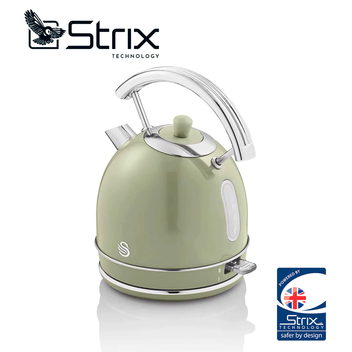 Retro Bouilloire, 1,8 L, Acier Inoxydable sans BPA, Résistance Cachée,