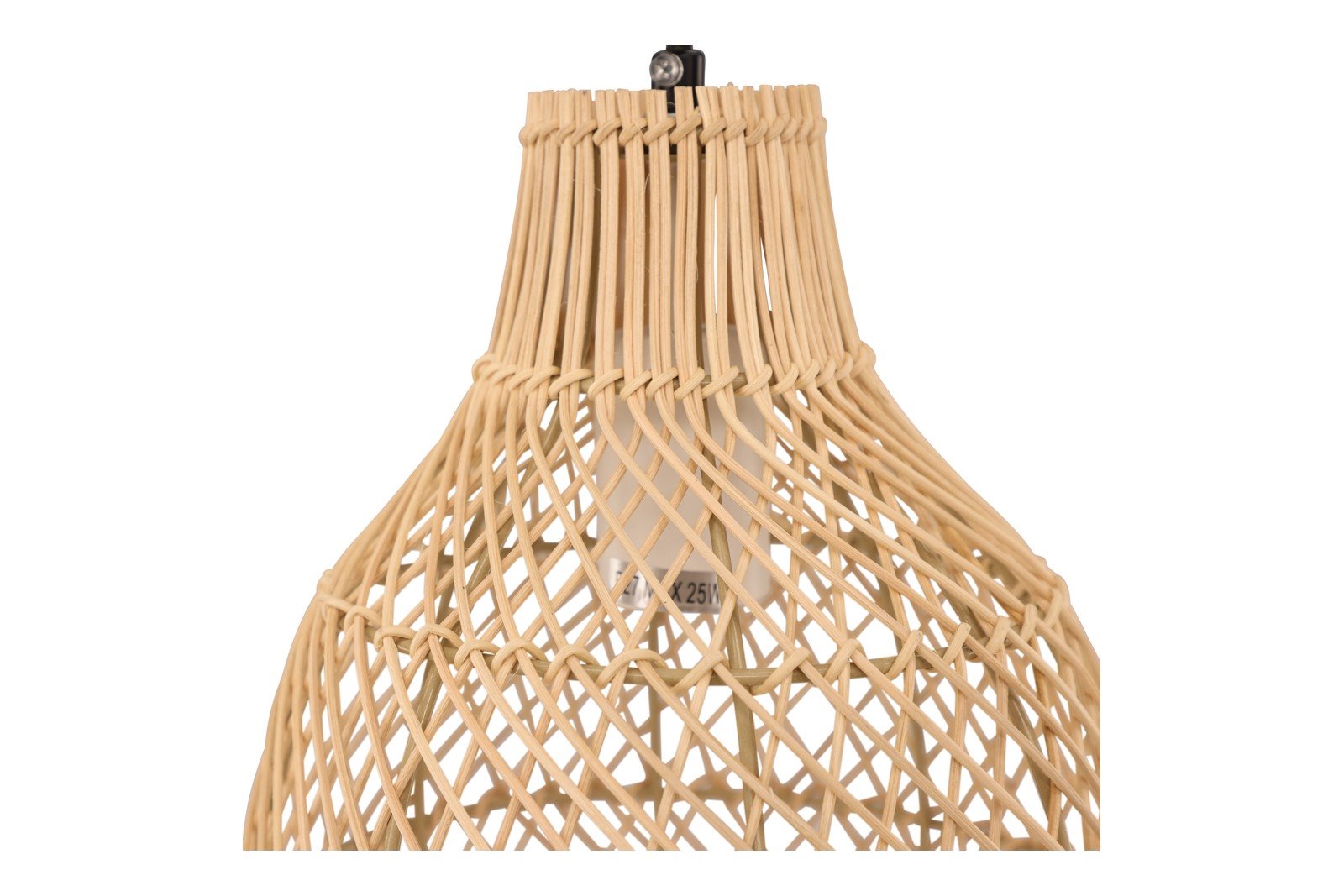 Varekil taklampe Skjerm i rotting med sort ledning