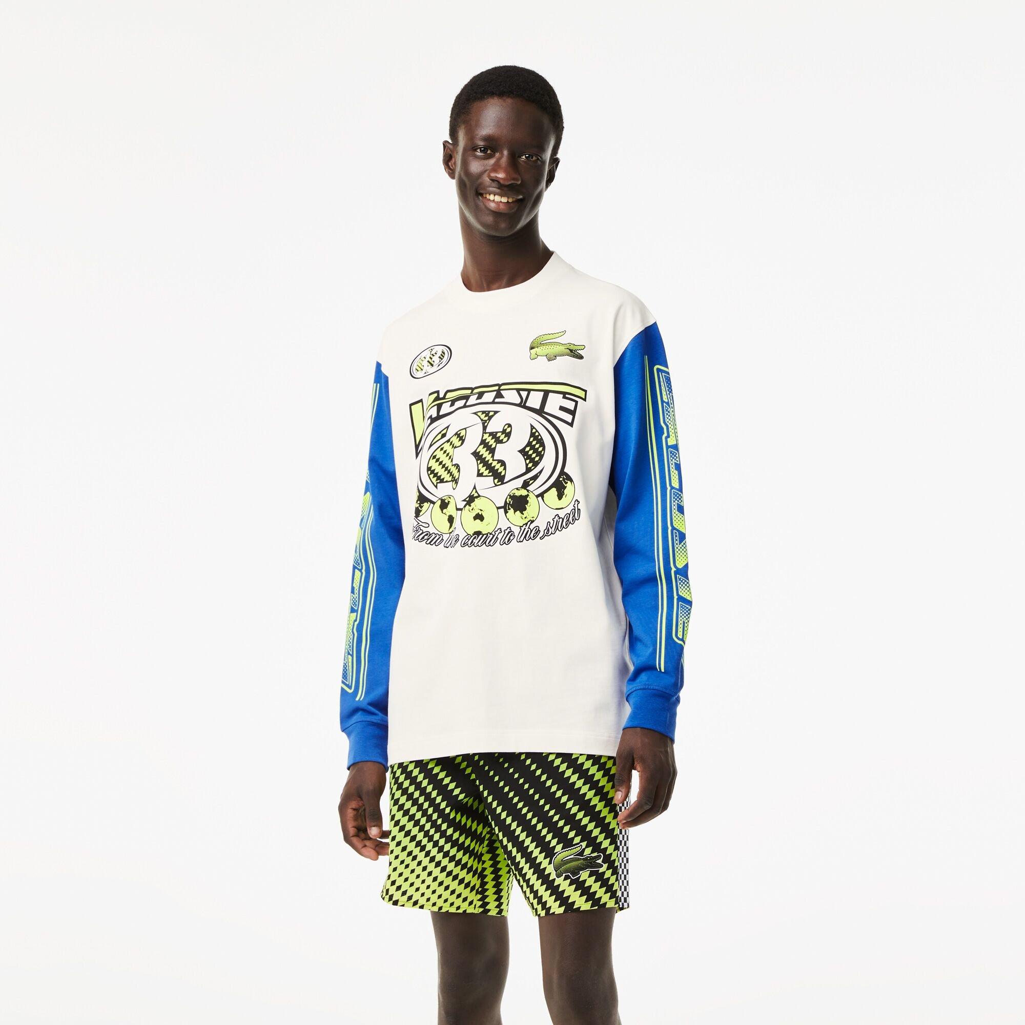 Lacoste Printed Long Sleeve T Shirt