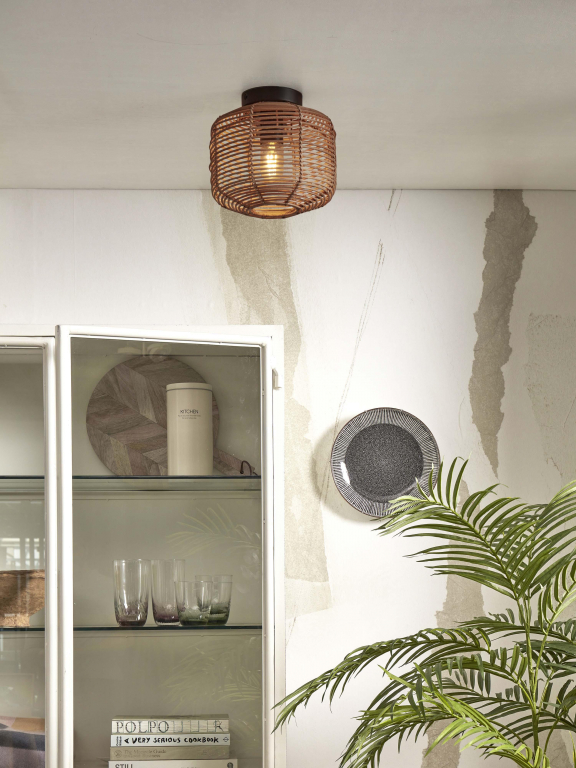 Good&Mojo Tanami plafondlamp Ø25 naturel