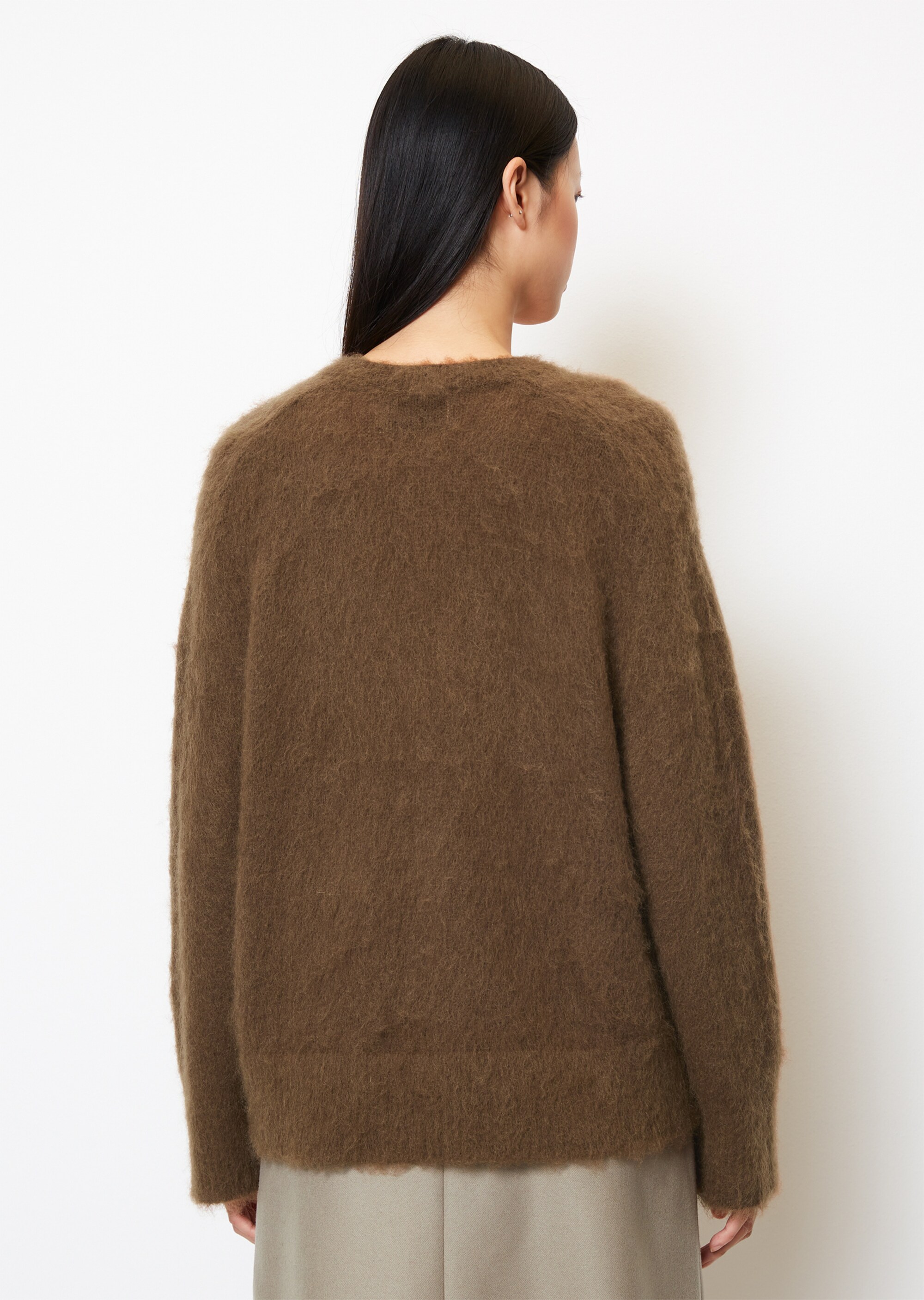 Kuscheliger Flausch-Pullover oversized aus Mohair-Wolle-Mix