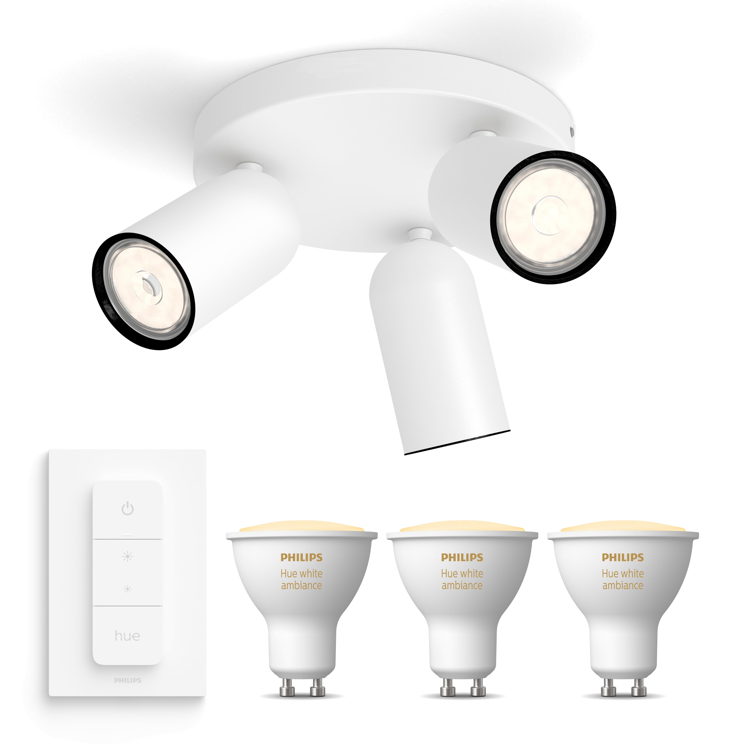 Philips Pongee Opbouwspot - Wit 3 Lichtpunten