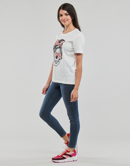 Only - ONLABELLA L/S GLITTER V-NECK CS KNT - Blanc