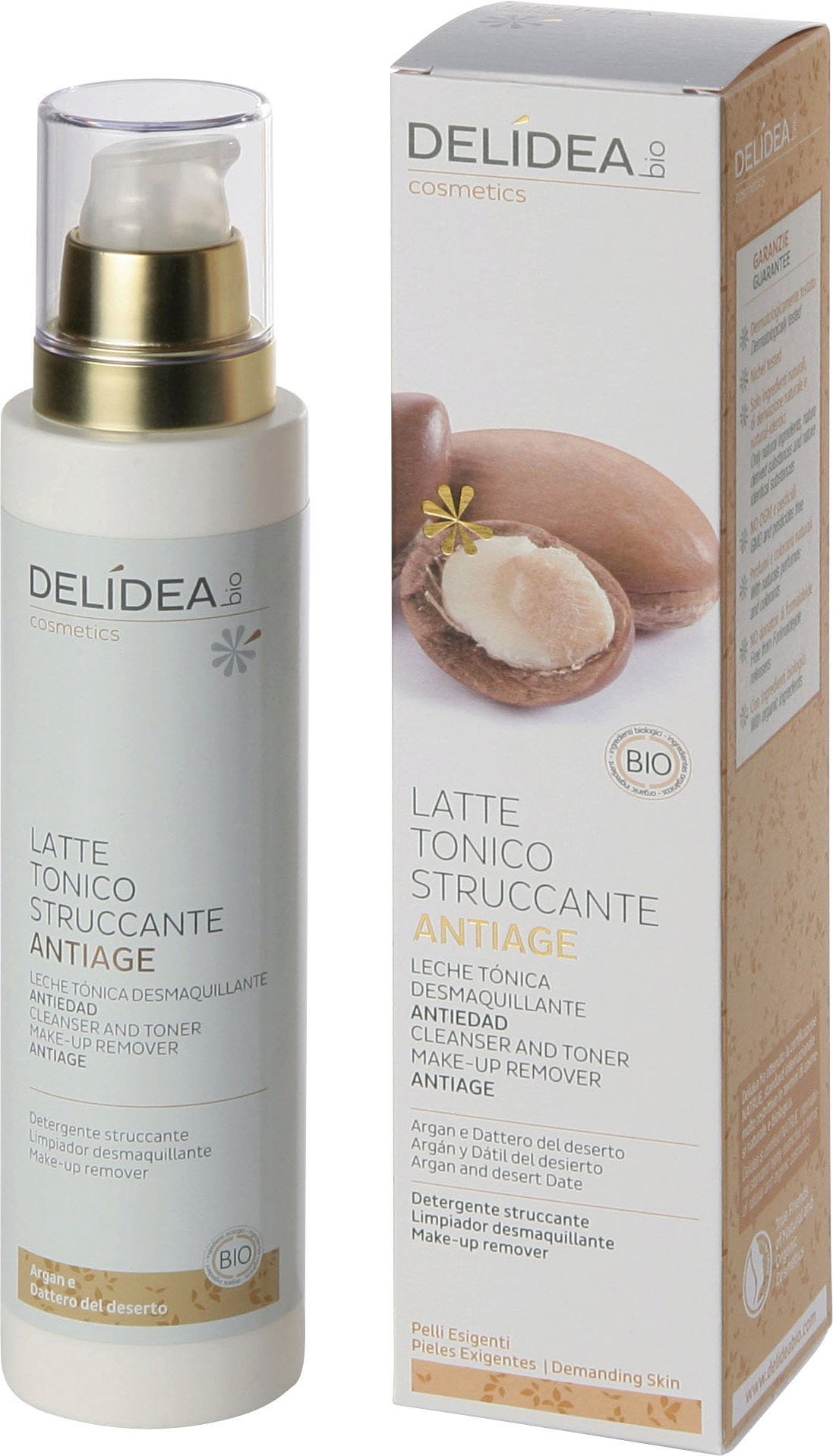 DELIDEA   Argan & Date 2in1 Anti-Age Cleanser & Toner, 200 ml