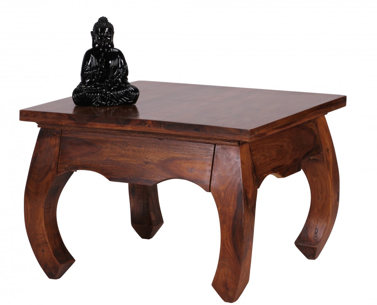 Couchtisch - Sheesham massiv gebeizt - 60x60 cm
