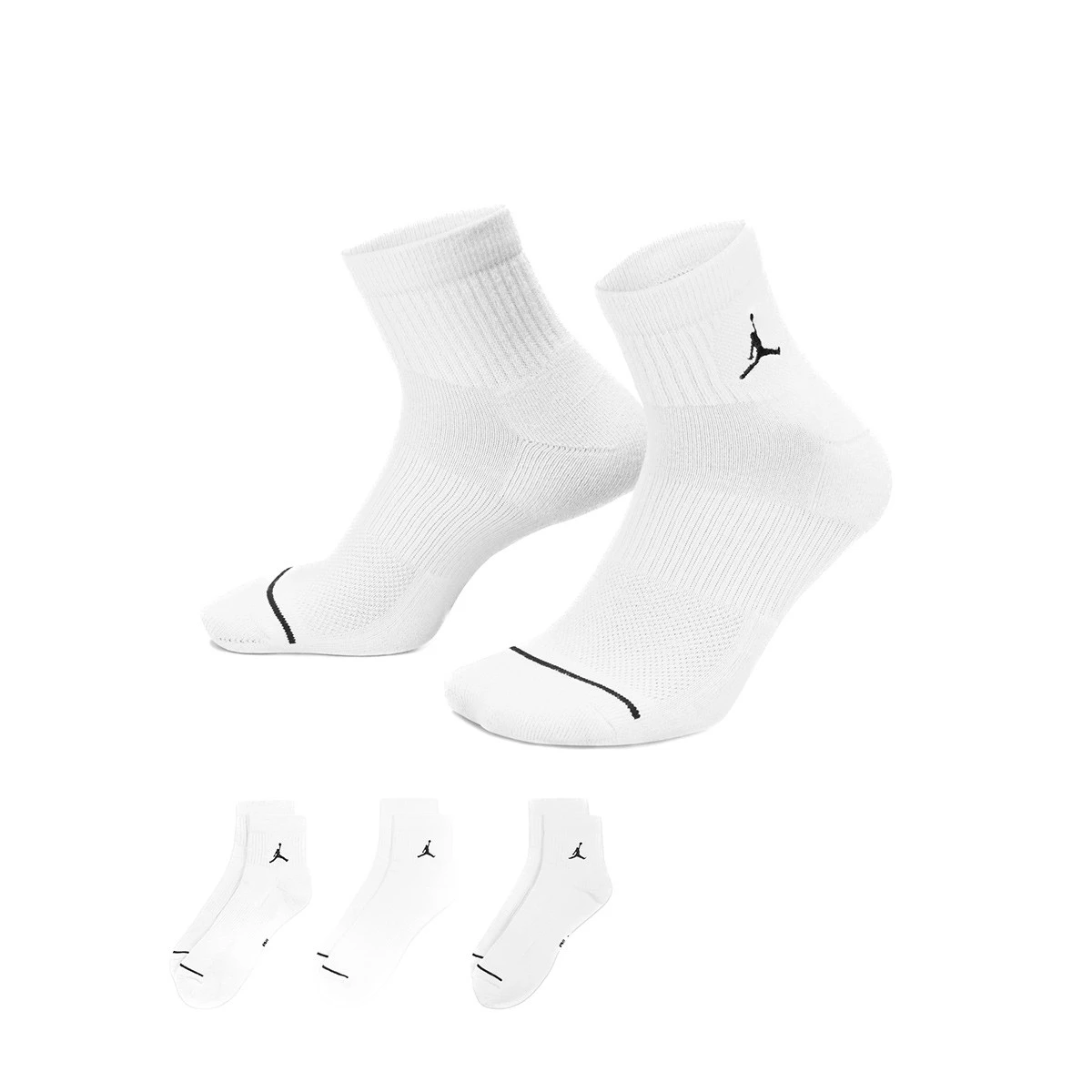 Meias Jordan Everyday Cushioned Poly Ankle (3 Pares)