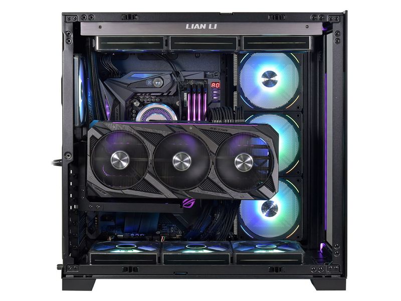 Lian Li PC-Gehäuse 011 Dynamic EVO Grau Vielseitig einsetzbarer Midi-Tower mit Sichtfenster