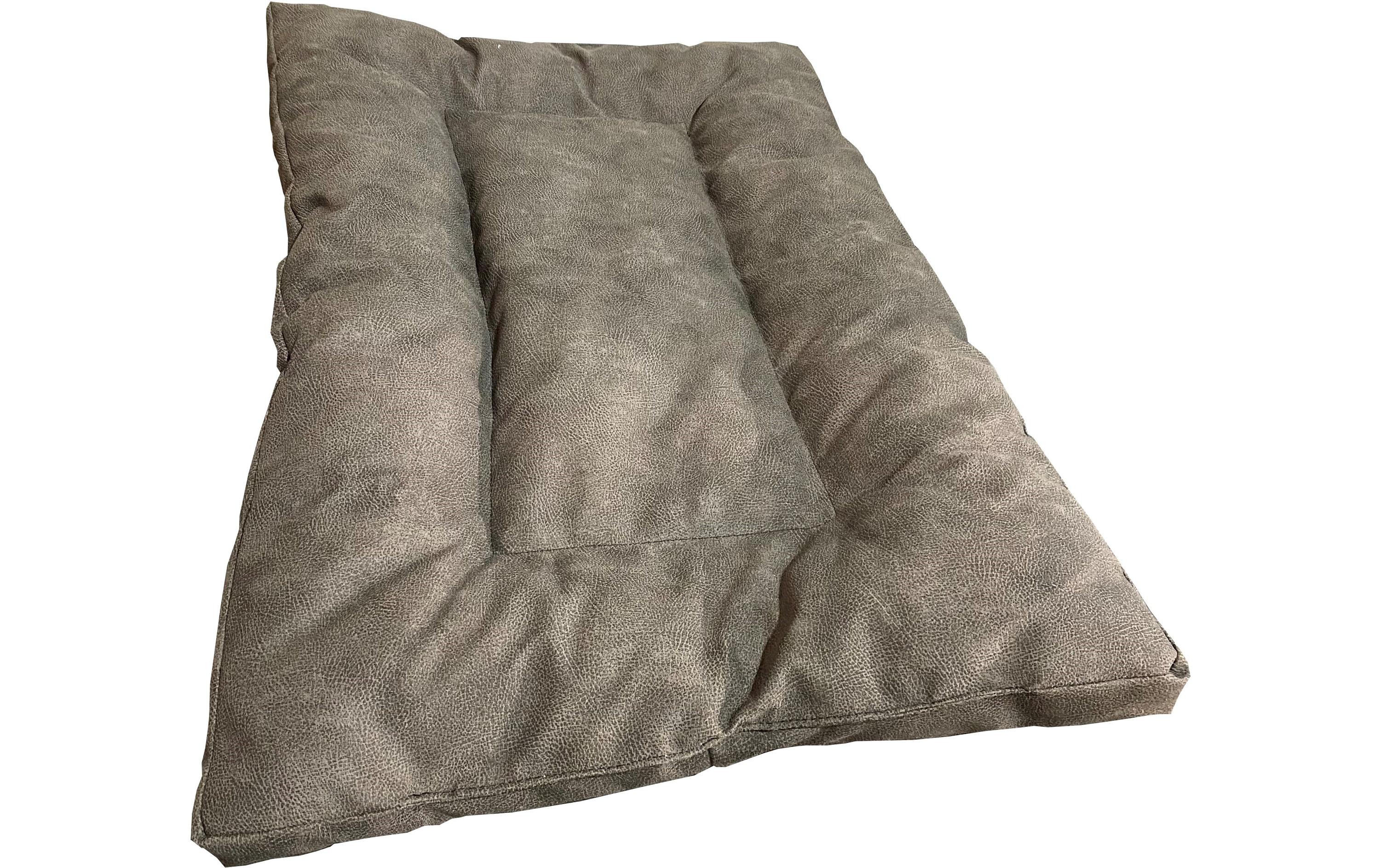 Hunde-Sofa Vintage geflammt XXL, 115 x 55 x 42 cm<br>Liegeplatz aus Holzharasse