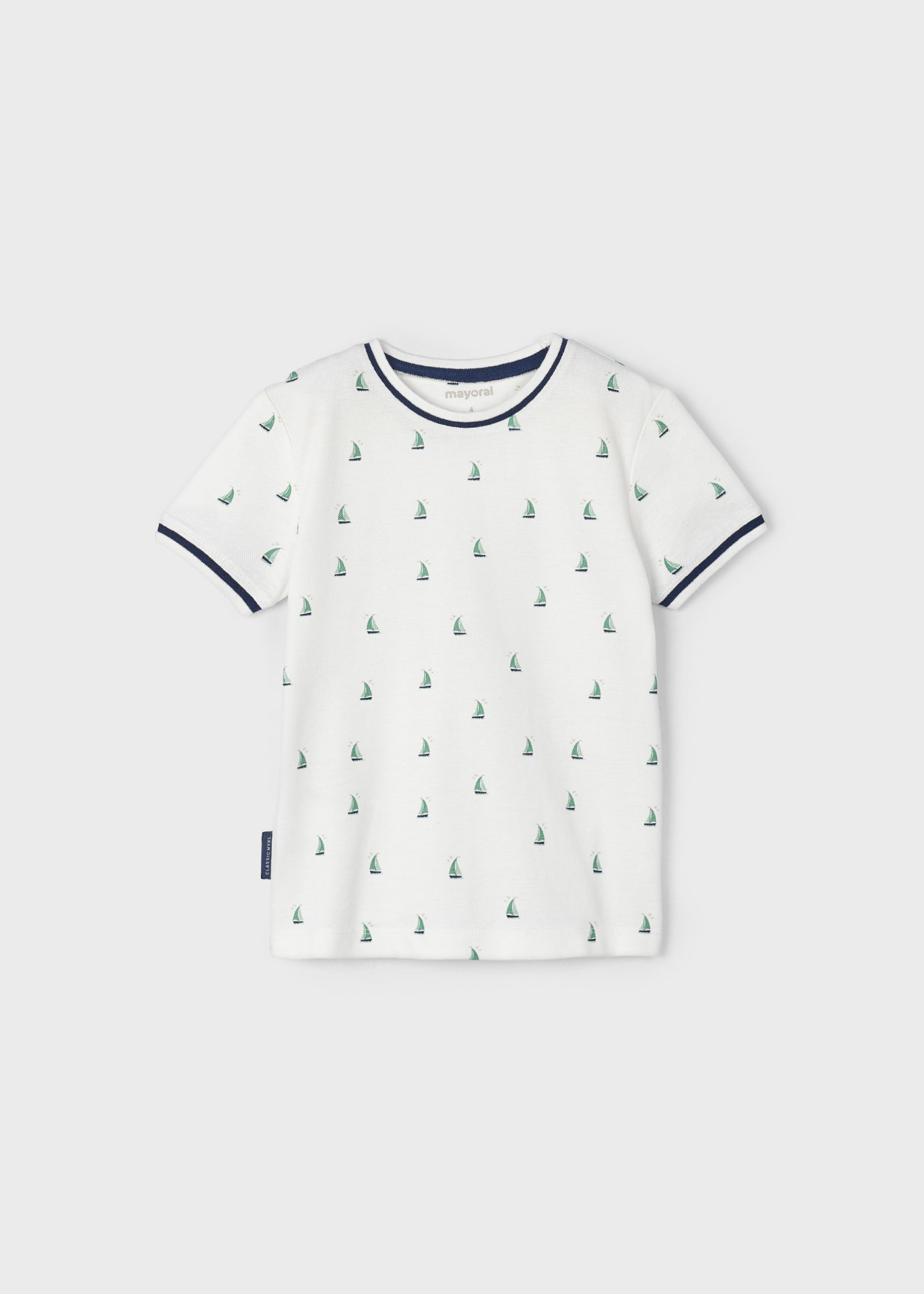 Camiseta com estampa mini de granito Better Cotton Boy Nata
