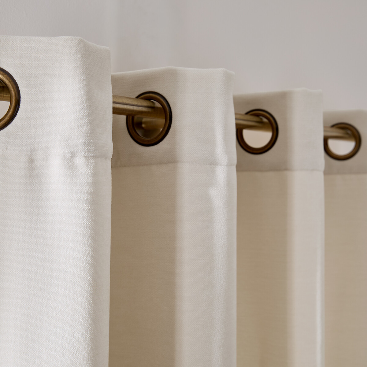 LA REDOUTE INTERIEURS<br>Cortina de veludo em chenille com ilhós, Calda