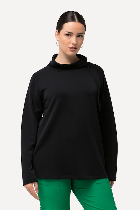 Sweatshirt, Modalmix, Stehkragen, Zipper, Langarm