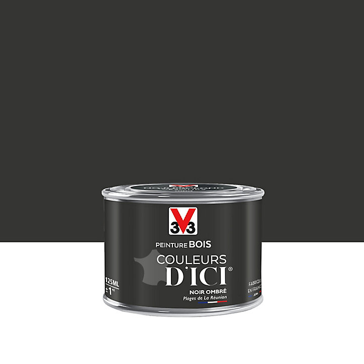 Peinture extérieure bois Couleurs d'ici noir ombré Velours V33 0,125L