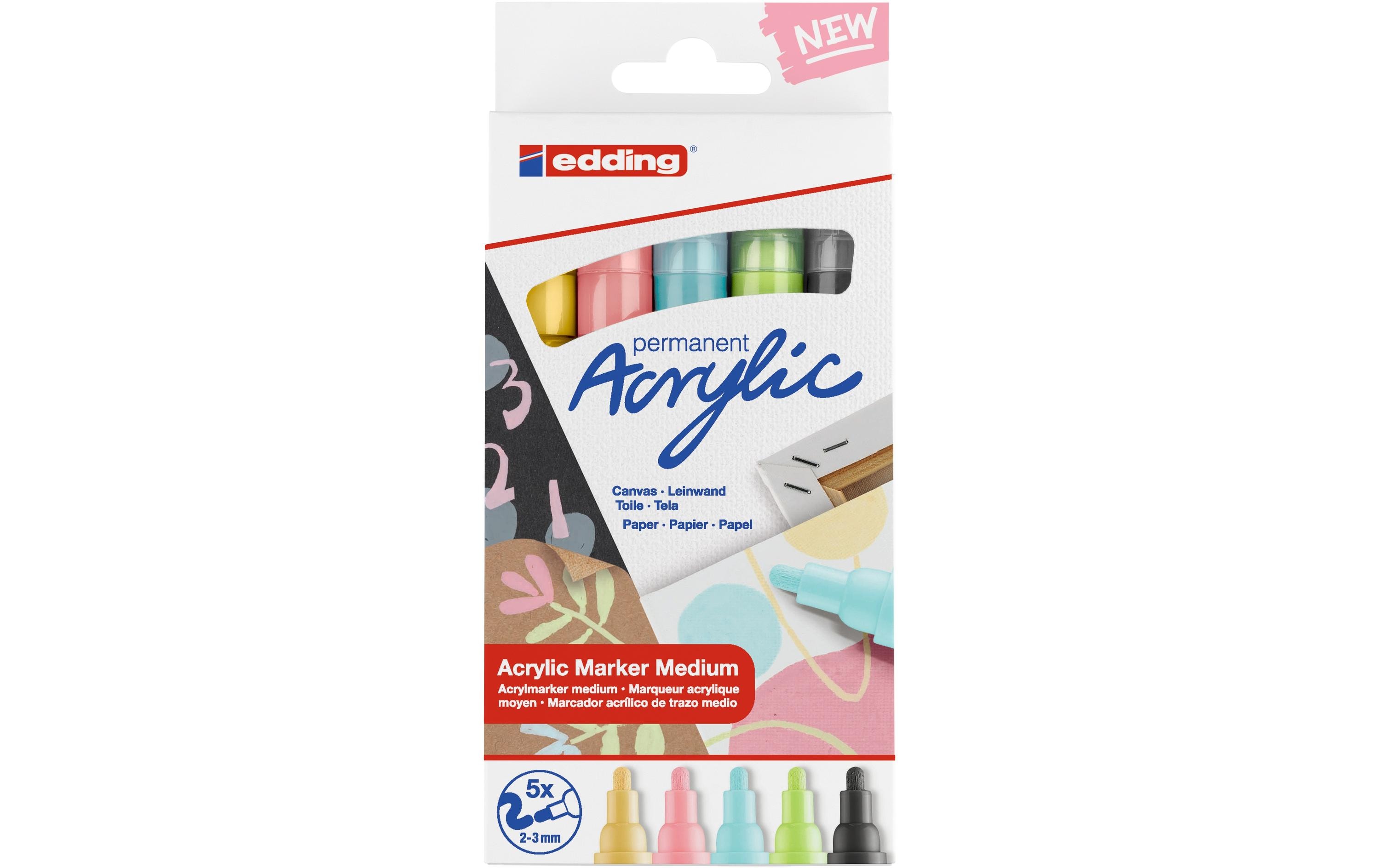 Acrylmarker 5100 Pastell, 5 StückSchnelltrocknende Acrylstifte