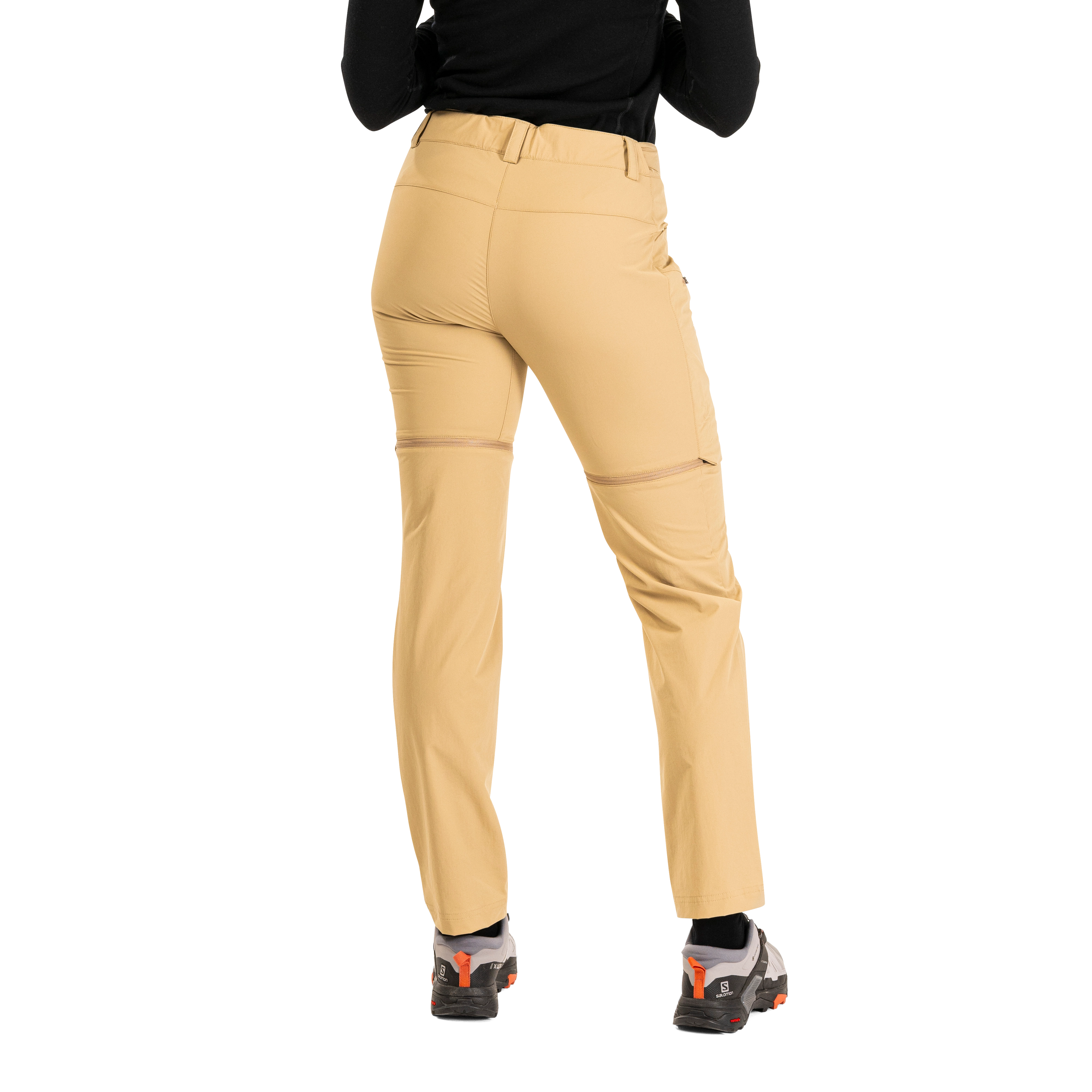 Convertible Zip-Off Softshell Pants Women Warm Sand