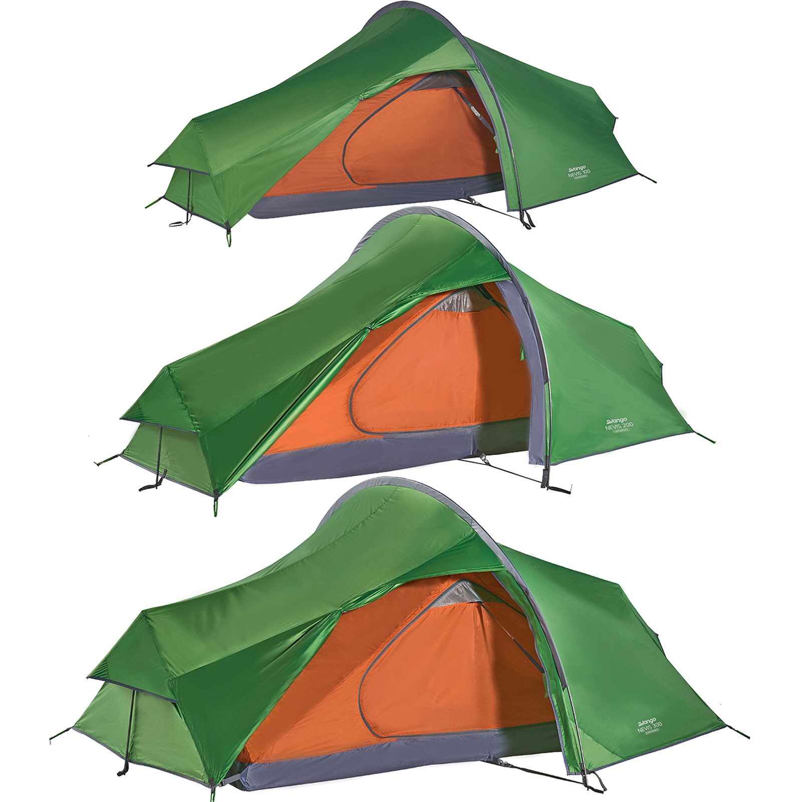 VANGO Einbogenzelt Nevis 1/2/3 Personen Fahrrad Zelt Motorrad Trekking Camping Größe: Nevis 300