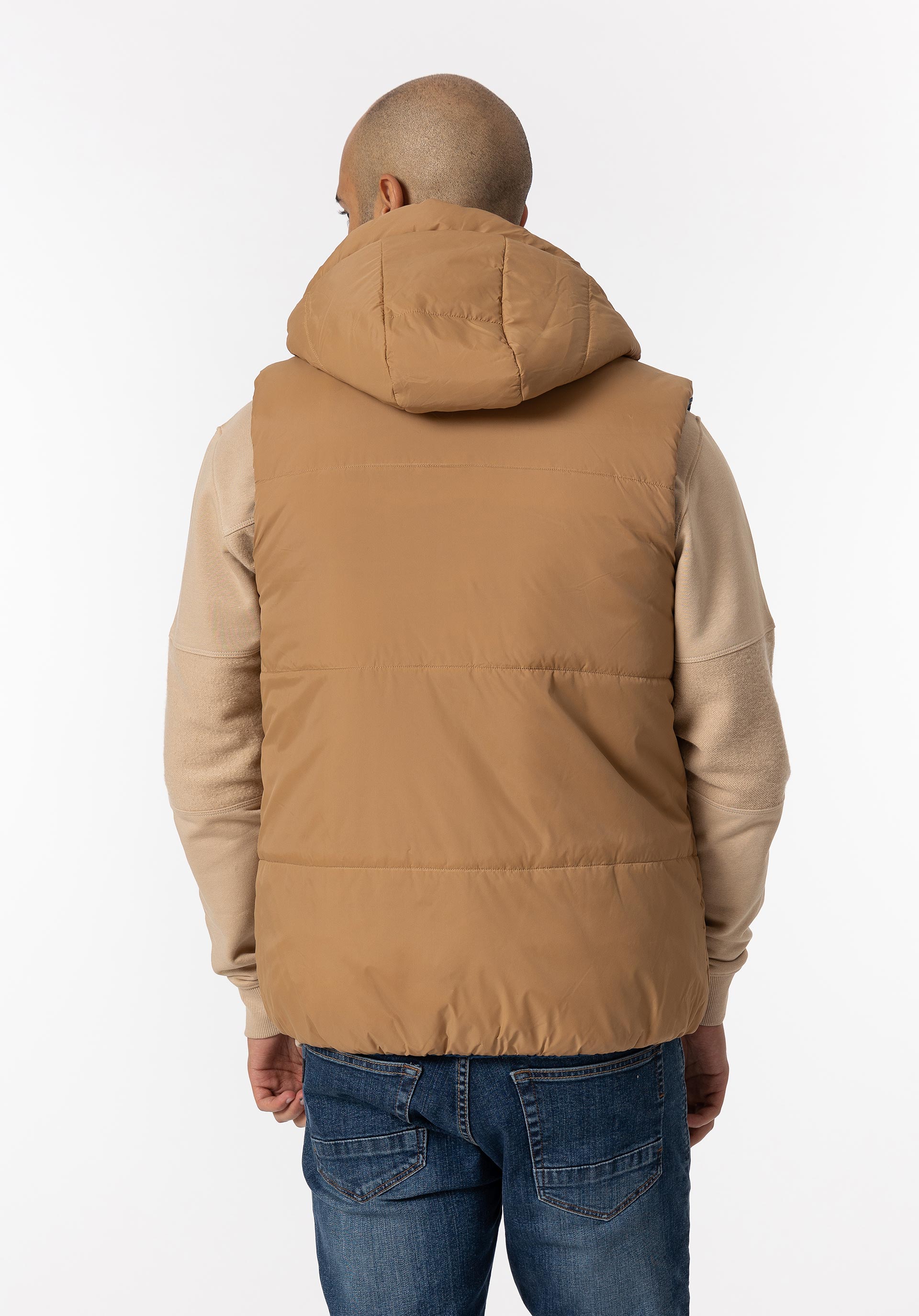 Colete Acolchoado com Capuz Reversível