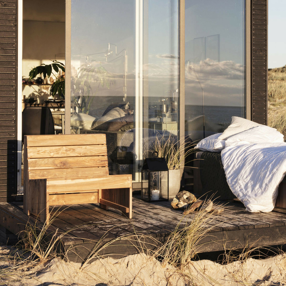 Chaise longue transat woodie nature