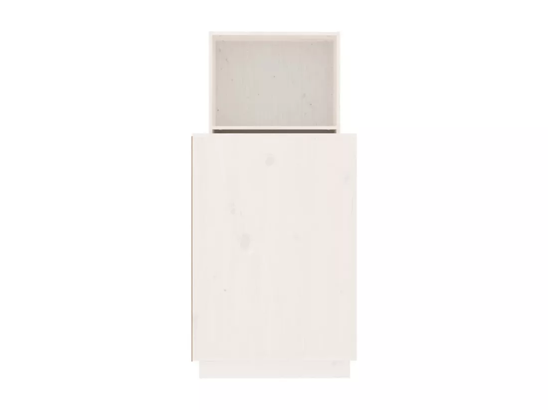 Bureau Blanc 110x53x117 cm Bois massif de pin