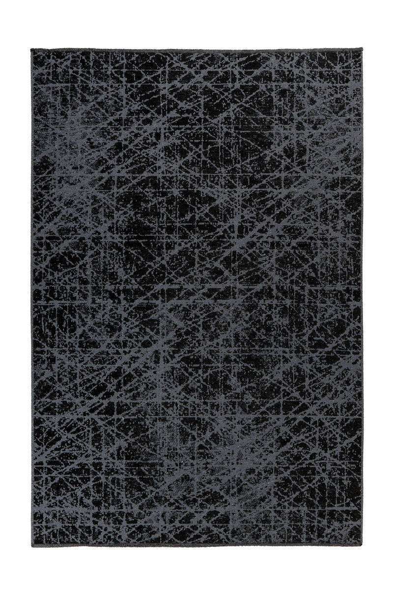 Flachgewebeteppich KALEVI 200 - grau - mit 3D-Struktur - 80x150 cm