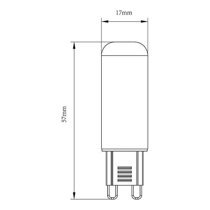 2 Ampoules LED G9 400lm=35W blanc chaud Jacobsen