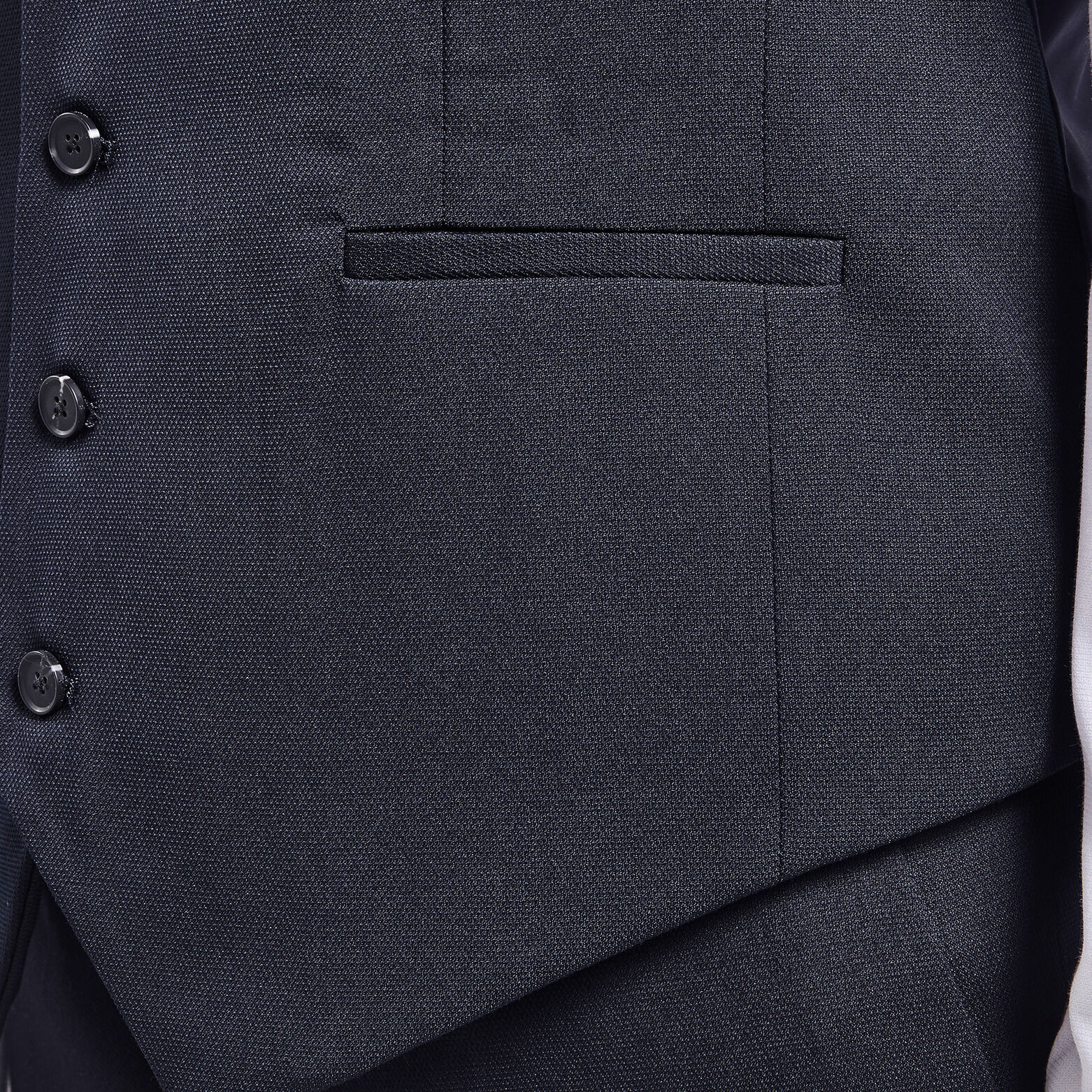 Gilet de costume uni slim Bleu Marine