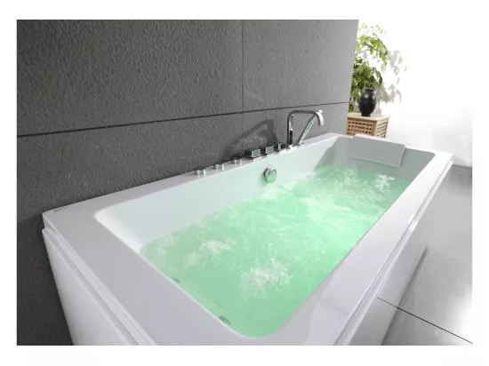 Baignoire Balnéo Sikinos White Jets, 170x78cm, By Spalina