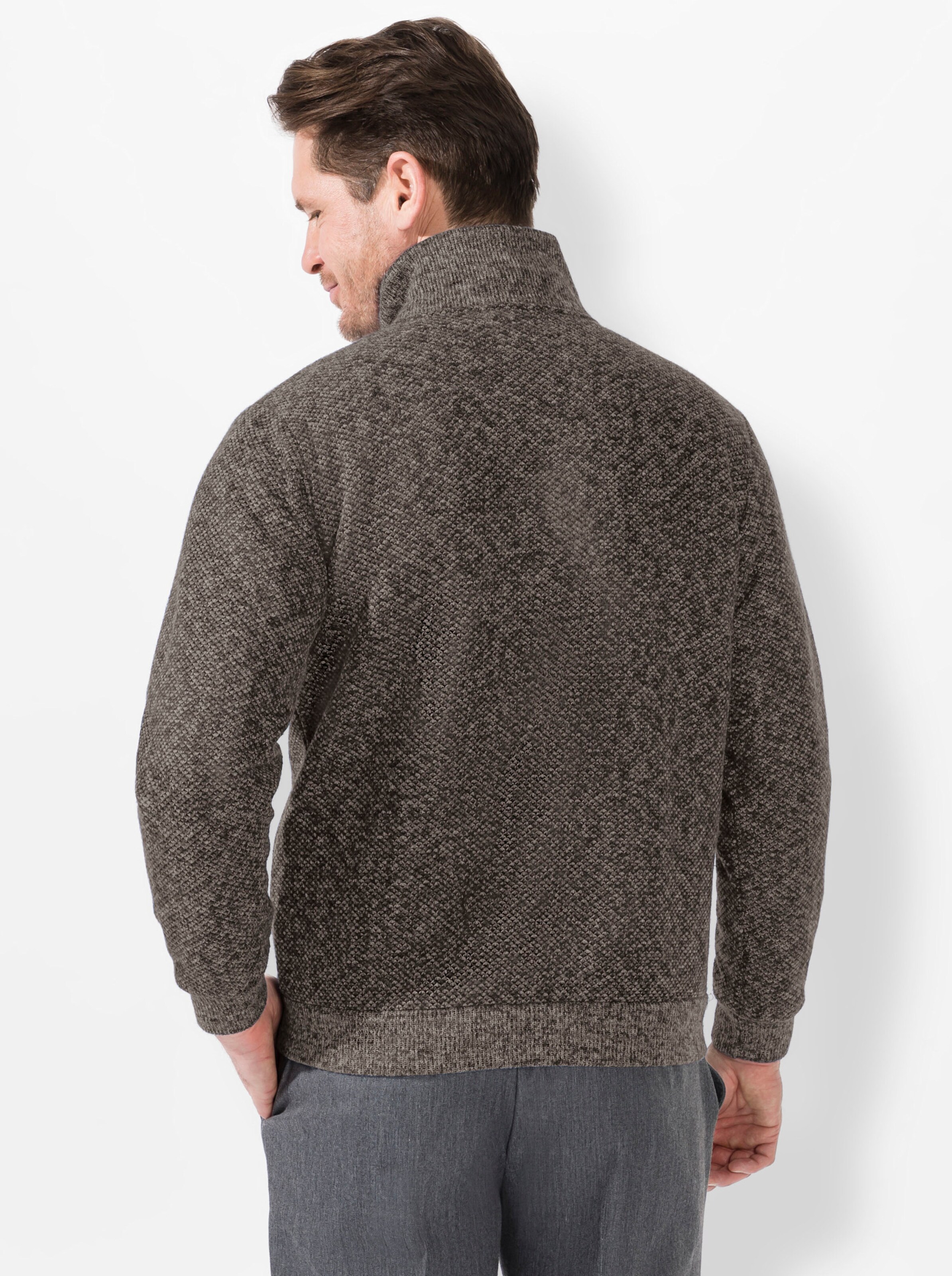 Marco Donati Strickjacke in braun-meliert