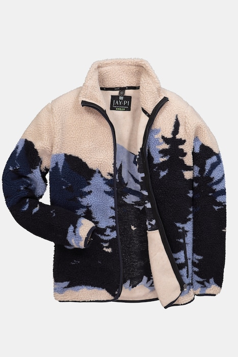 JAY-PI Teddyjacke, Skiwear, Jacquard, Stehkragen, bis 7 XL