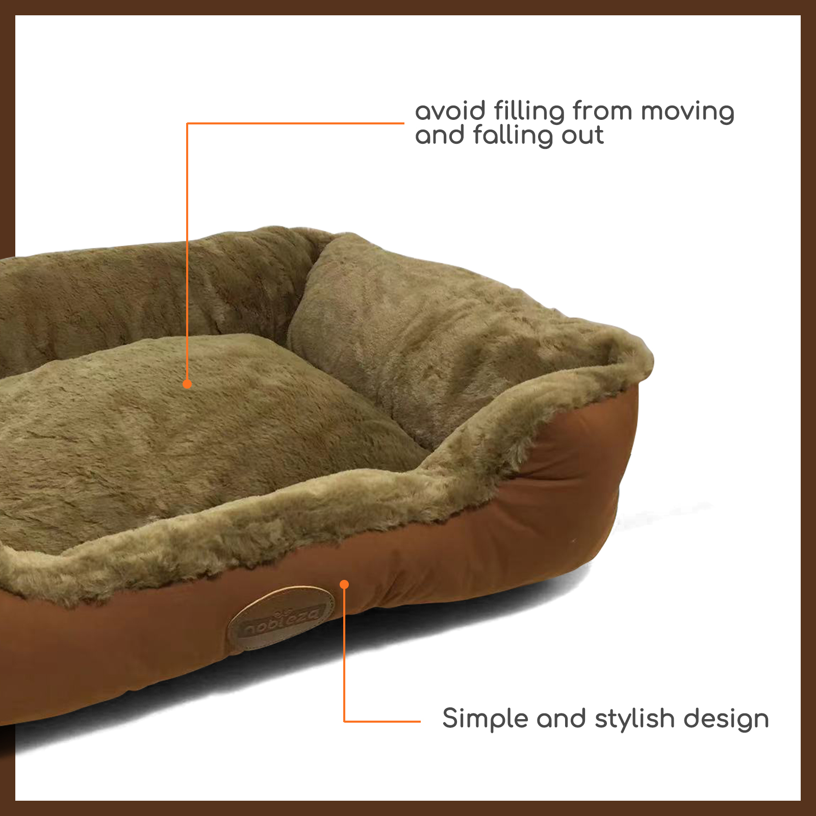 Cama Nobleza para Cães, Sofá para Cães e Gatos, Cesta Confortável para Cães, Almofada para Animais de Estimação