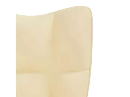 Chaise de relaxation Blanc crème Velours