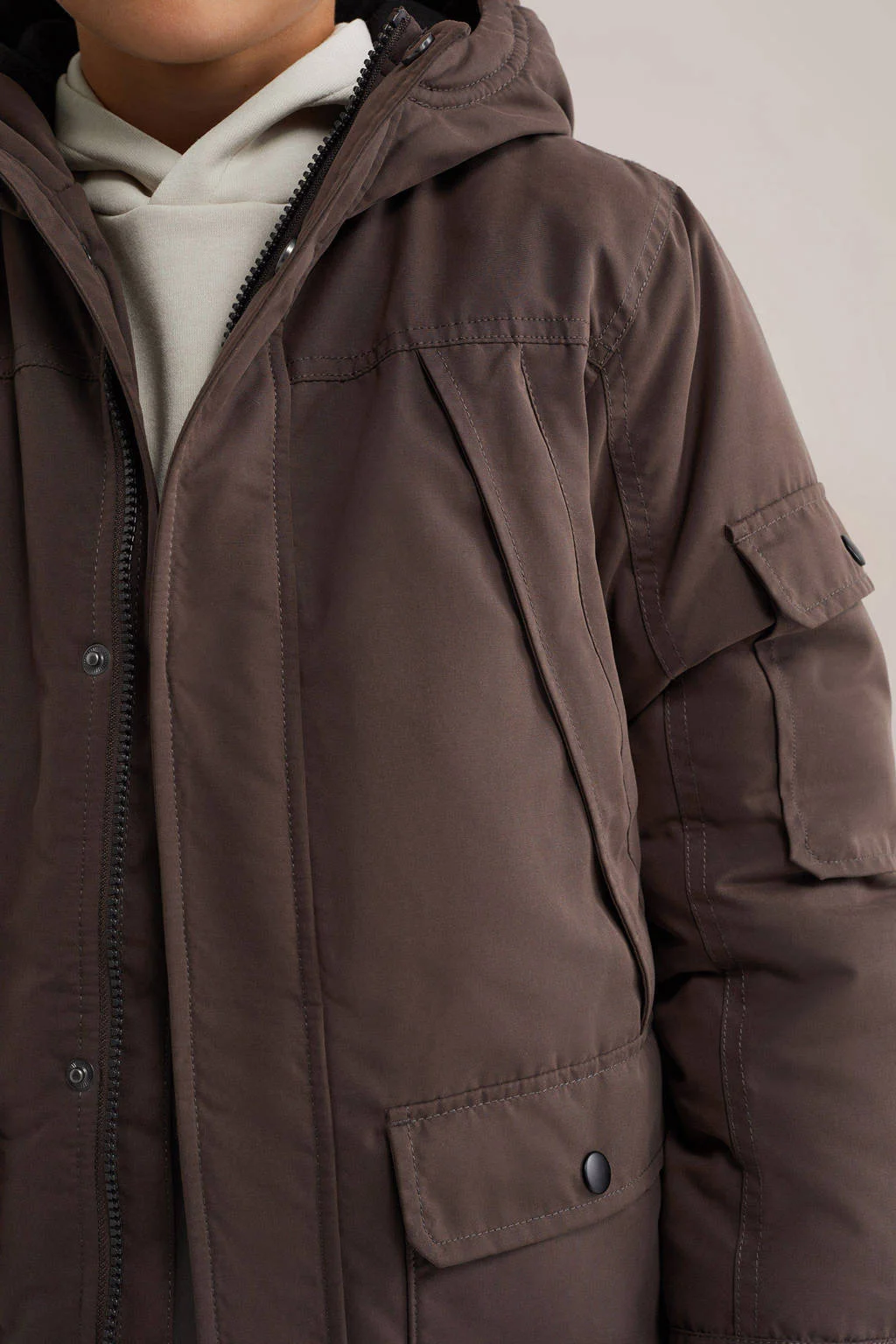WE Fashion Blue Ridge parka bruin