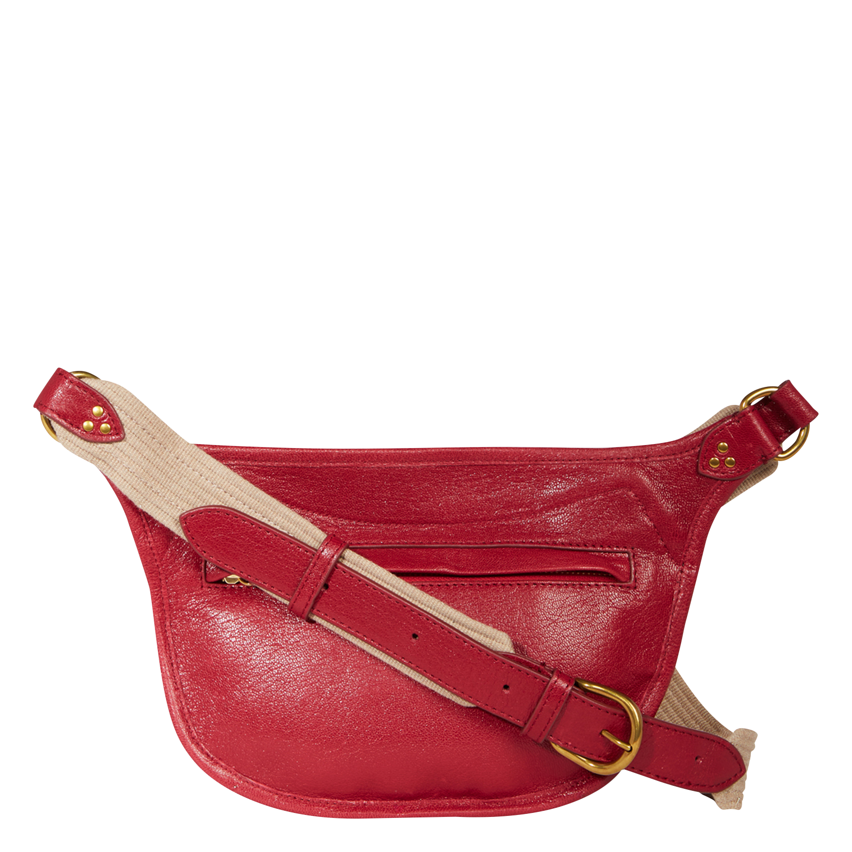 STAN BANANE - Sac banane en cuir| Rouge