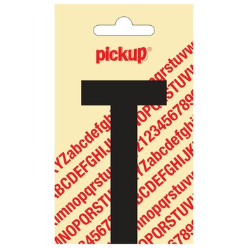 Pickup plakletter T zwart mat 90 mm