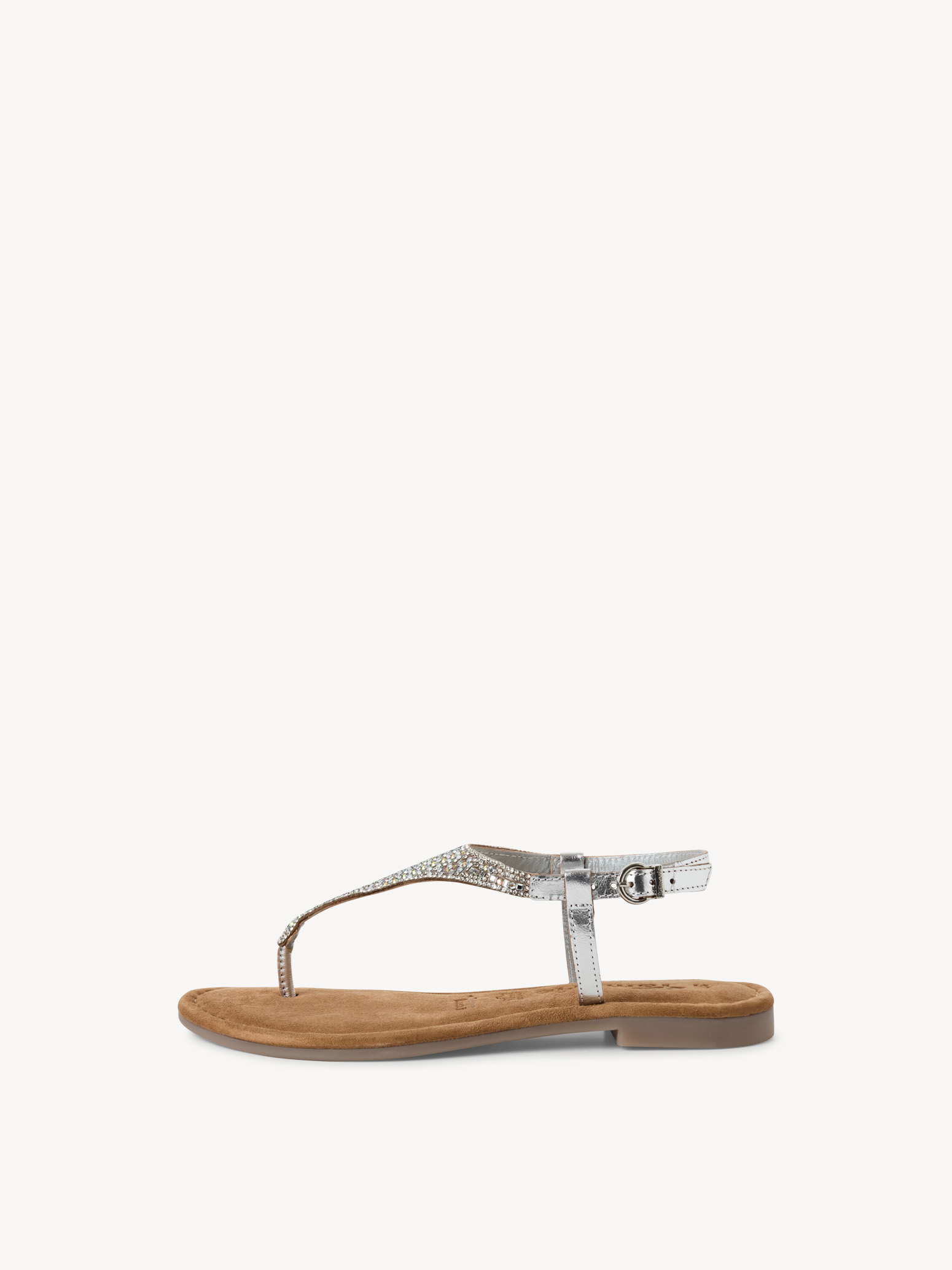 Leren Sandaal - zilver