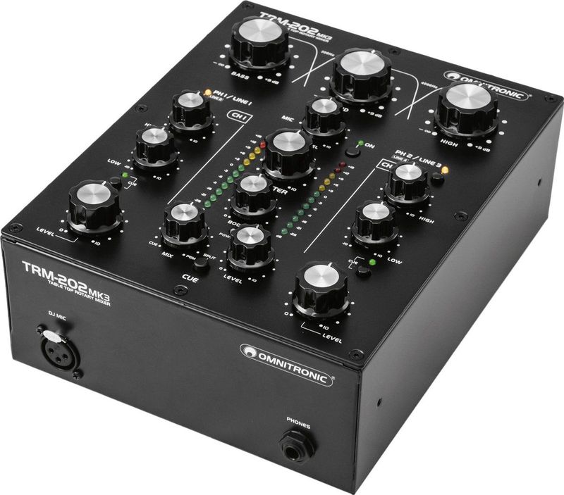OMNITRONIC - TRM-202MK3 - Mengpaneel - Zwart - Robuust Ontwerp