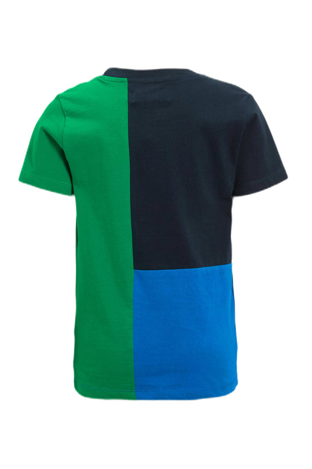 Orange Stars t-shirt Roel colour block groen / donkerblauw / blauw