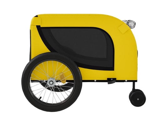 VIDAXL - Remorque de vélo pour animaux de compagnie jaune et noir