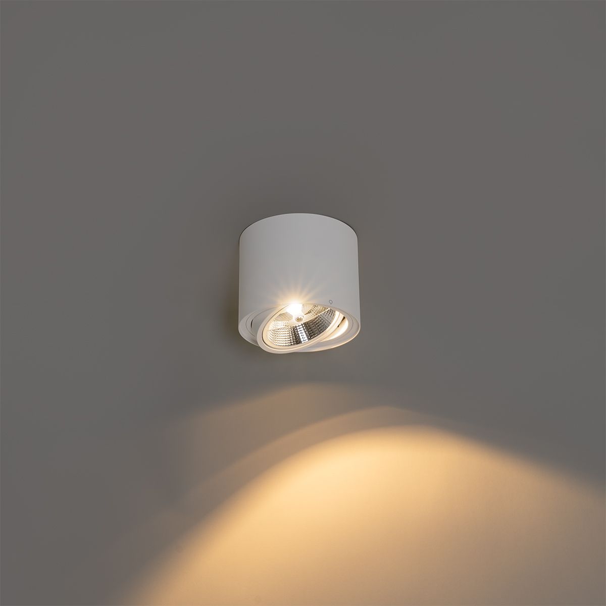 Moderne plafondspot wit draai- en kantelbaar AR111 - Rondoo Up