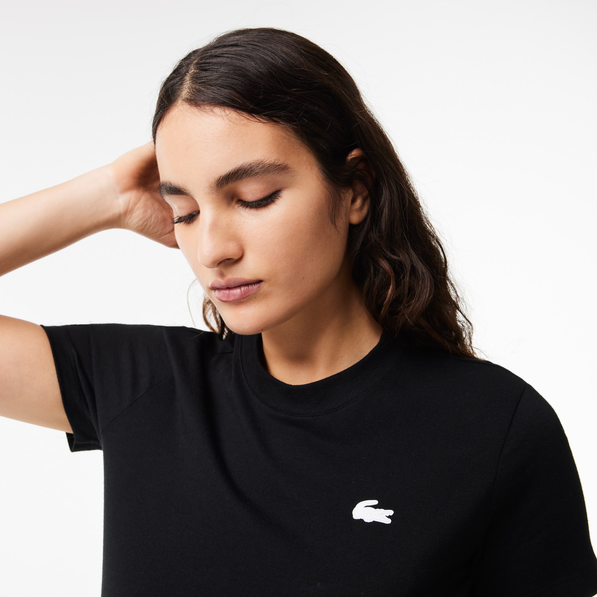 T-shirt jersey technique de coton biologique ultra-dry T-Shirts - Noir - Lacoste - Femme