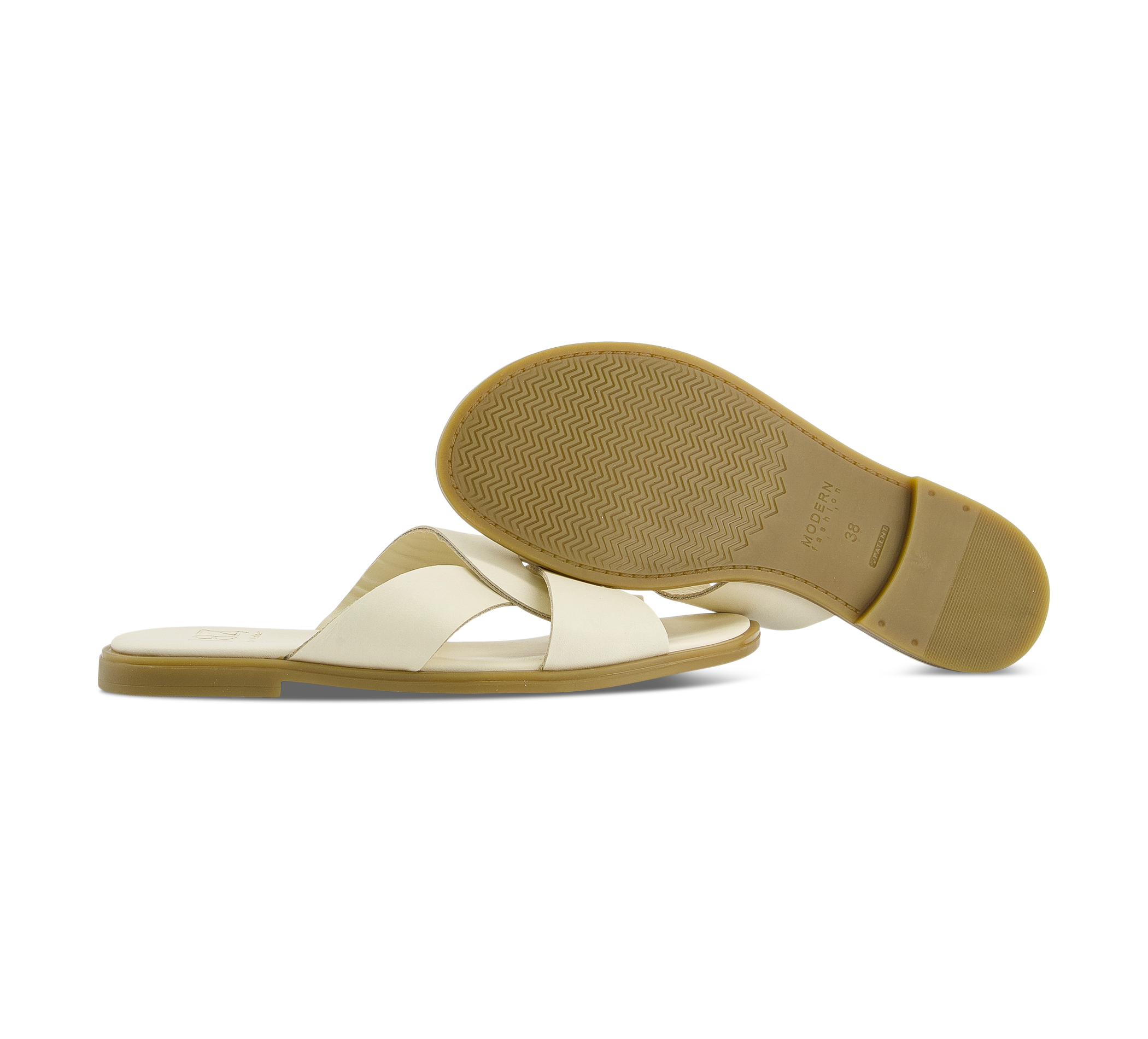 1874 by Walder Pantoletten beige/taupe