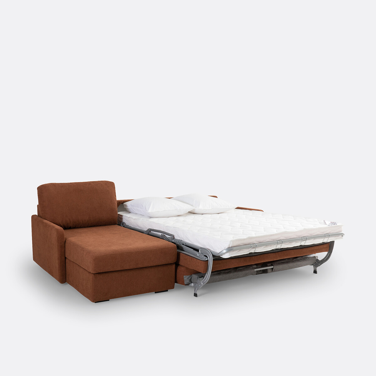 LA REDOUTE INTERIEURS<br>Sofá-cama de canto, tecido texturizado, espuma Marta