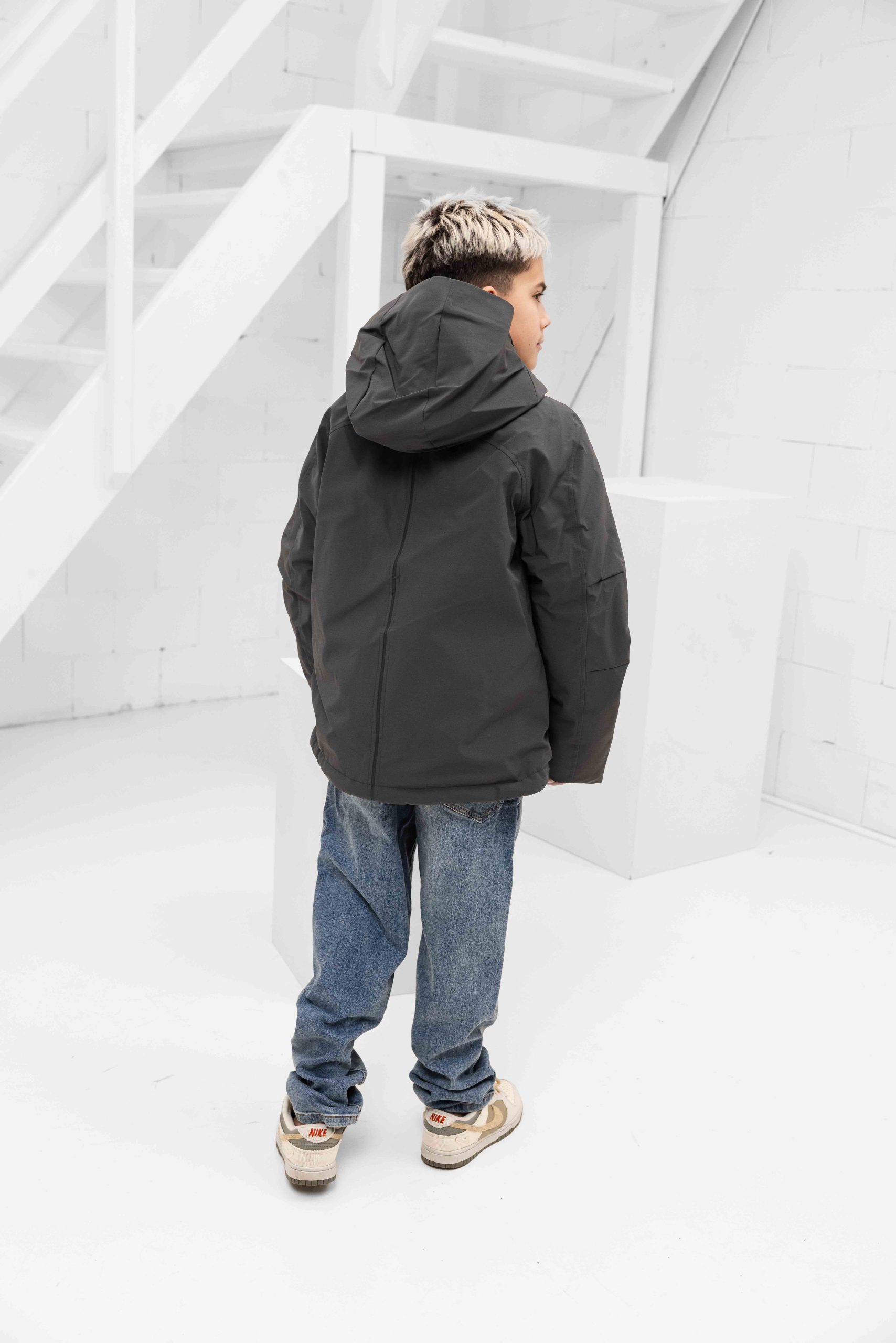 Krakatau Winterjas Kids Donkergrijs