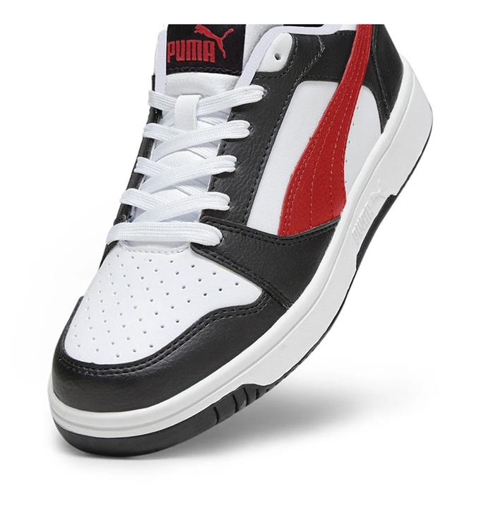 PUMA PUMA REBOUND V6 LO JR 393833 PUMA-WHITE-FOR-ALL-TIME-RED-PU
